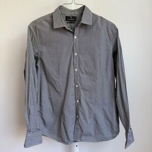 Scotch & Soda Men's XXL Button Down Shirt Long Sleeve Gray Patterned‎